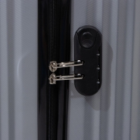 Чемодан малый 43 л (S), отдел на молнии, кодовый замок, цвет серебряный