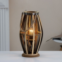 Настольная лампа "Джая" Е27 15Вт черный 20х20х38 см RISALUX