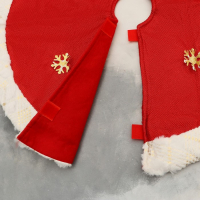 Полянка под ёлку "Сияние полос" Снеговик и снежинки, d-60 см, бело-красный