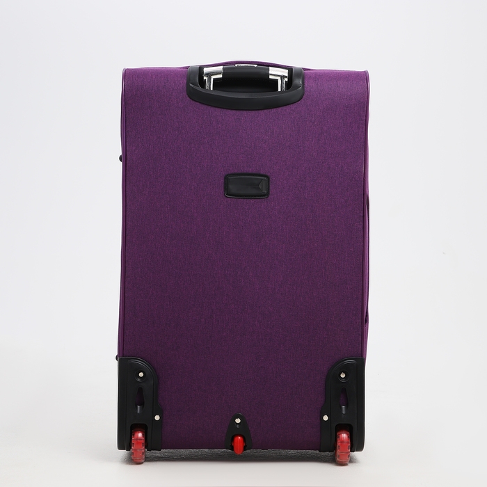 Чемодан большой 95 л (L), отдел на молнии, с расширением, кодовый замок, 3 колеса, 2 наружных кармана, цвет фиолетовый