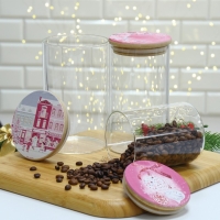 Новый год. Банка для хранения &laquo;Розовая сказка&raquo;, 700 мл