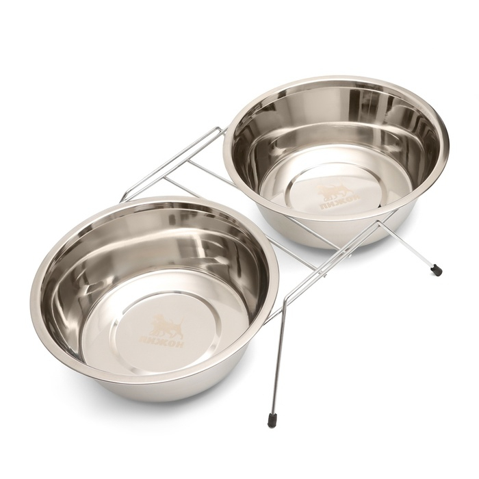 Набор из 2 мисок на подставке, 2 х 2,5 л Набор из 2 мисок на подставке, 2 х 2,5 л
