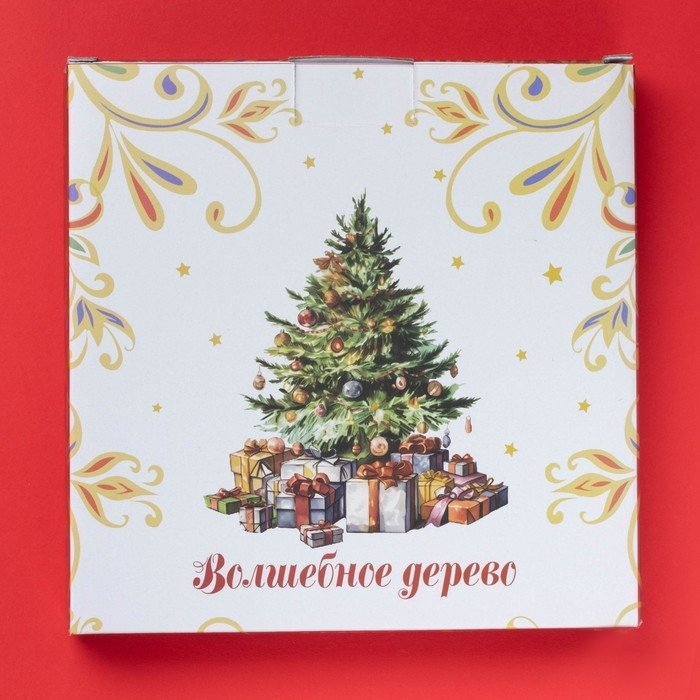 Тарелка керамическая Доляна &laquo;Волшебное дерево&raquo;, керамика, 20&times;2,2 см, цвет белый