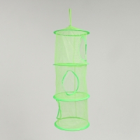 Корзина подвесная для игрушек, 3 секции, 27 &times; 27 &times; 70 см, МИКС