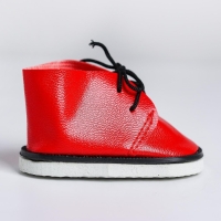 Ботинки для куклы «Завязки», длина подошвы: 7,5 см, 1 пара, цвет красный Ботинки для куклы «Завязки», длина подошвы: 7,5 см, 1 пара, цвет красный