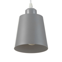 Светильник BayerLux Подвес "Цилиндр" 1x40Вт E27 серый 13х13х16-96 см