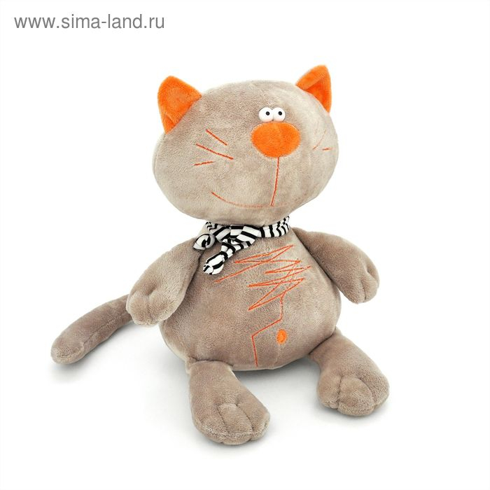 Мягкая игрушка «Кот Батон», 20 см, цвет серый Мягкая игрушка «Кот Батон», 20 см, цвет серый