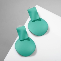 Серьги металл &laquo;Яркость&raquo; геометрия, цвет мятный