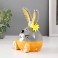 Сувенир керамика "Зайчонок в шортах, с цветочком на ухе" серо-жёлтый 11,2х9,5х15,6 см Сувенир керамика "Зайчонок в шортах, с цветочком на ухе" серо-жёлтый 11,2х9,5х15,6 см