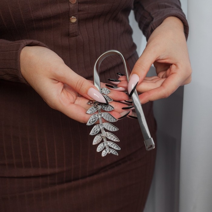 Подхват для штор &laquo;Ветка&raquo;, 10 &times; 4 см, 32 см, цвет серебряный