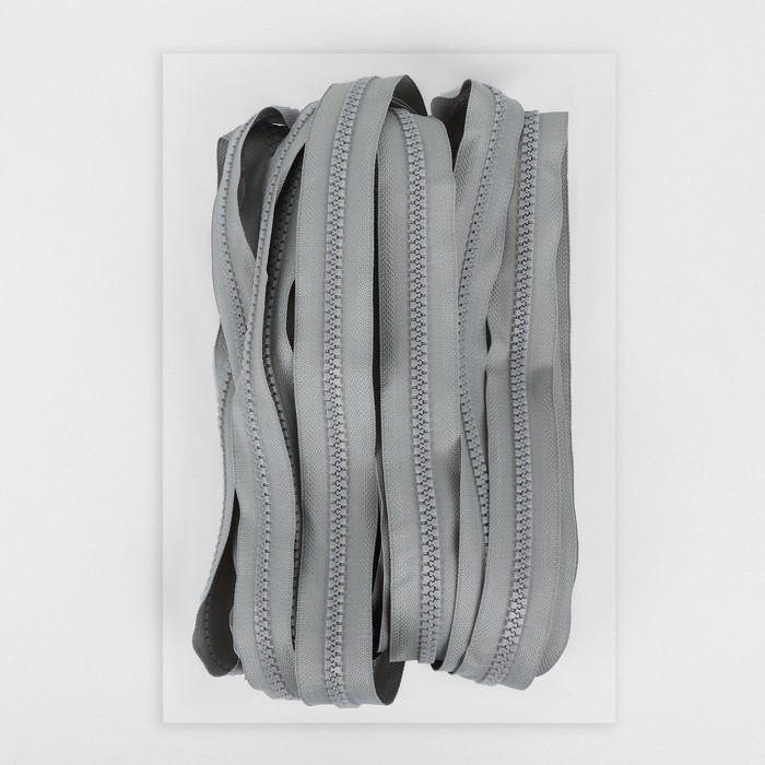 Молния &laquo;Трактор&raquo;, №8, разъёмная, 2 замка, замки автомат, 100 см, цвет серый, цена за 1 штуку