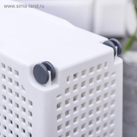 Контейнер для хранения хозяйственный &laquo;Лофт&raquo;, 3 л, 35,5&times;13&times;17 см, на колёсах, цвет белый