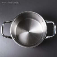 Кастрюля &laquo;Титан&raquo;, 6,4 л, d=22 см, h=17 см, капсульное дно, металлическая крышка, индукция,