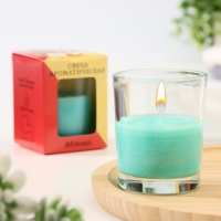 Свеча ароматическая в стекле 5х6см, яблоко Свеча ароматическая в стекле 5х6см, яблоко