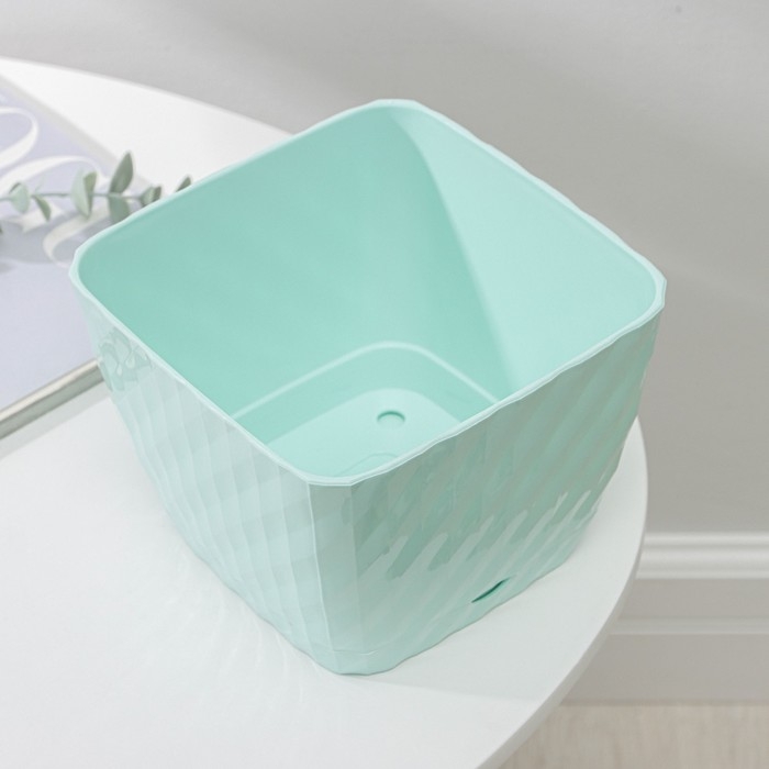 Горшок для цветов с поддоном &laquo;Классика&raquo;, 2 л, пластиковый, цвет мятный