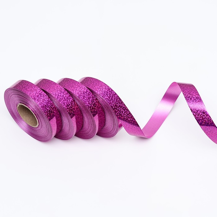 Лента голографические для декора и подарков, малиновая, 2 см х 50 м