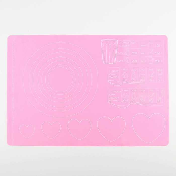 Силиконовый коврик для выпечки «Готовим с любовью», 64 х 45 см Силиконовый коврик для выпечки «Готовим с любовью», 64 х 45 см