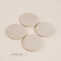 Набор подставок под горячее SL Home &laquo;Виенто&raquo;, d=10 см, цвет бежевый