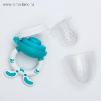 Ниблер для прикорма, с силиконовой сеточкой &laquo;Зайчик&raquo;, цвет голубой