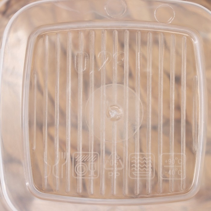 Набор контейнеров пищевых RICCO, 4 шт: 230 мл, 500 мл, 900 мл, 1,55 л, квадрат, цвет ассорти