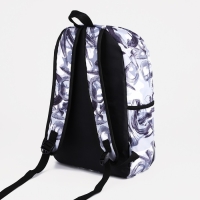 Рюкзак школьный из текстиля на молнии, 3 кармана, цвет чёрный