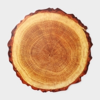 Салфетка сервировочная на стол &laquo;Спил&raquo;, 38&times;39 см, цвет бежевый