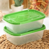 Набор контейнеров пищевых Good & Good, 450 мл, 2 шт, цвет МИКС Набор контейнеров пищевых Good & Good, 450 мл, 2 шт, цвет МИКС