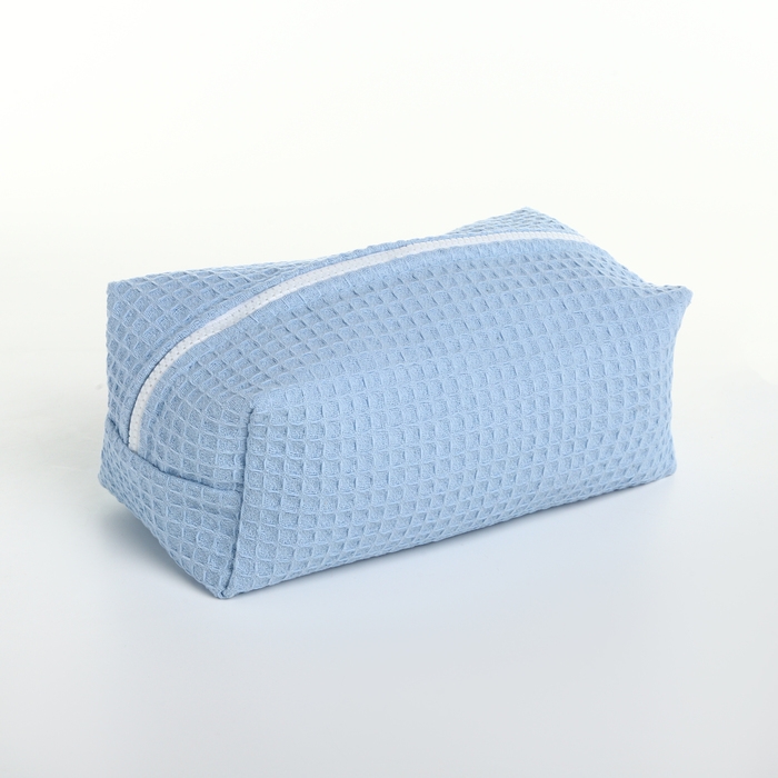 Косметичка на молнии TEXTURA, цвет голубой