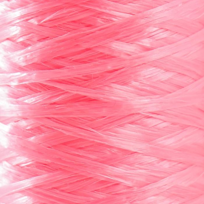 Пряжа "Для вязания мочалок" 100% полипропилен 400м/100&plusmn;10 гр в форме цилиндра (персик)