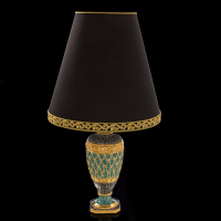 Лампа коллекция "Диана",УЦЕНКА  черно-зеленая, керамика 17x17xh:36 см