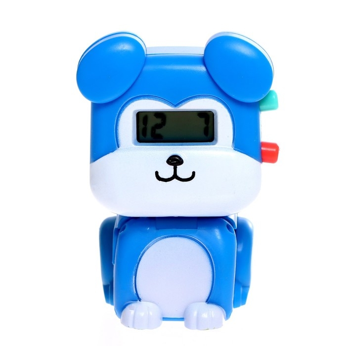 Часы «Весёлые зверята: Собачка», цвет синий Часы «Весёлые зверята: Собачка», цвет синий