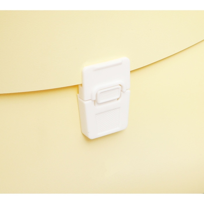 Папка-портфель А4 на замке, Calligrata "Акварель", 1 отделение, пластиковая, 700 мкм, ванильная