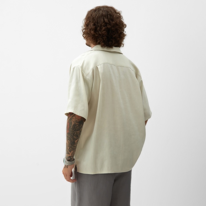 Рубашка мужская с коротким рукавом MIST р.56, молочный