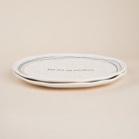 Набор тарелок фарфоровых SL Home &laquo;Милый дом&raquo;, d=27 см, цвет белый