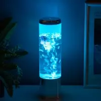 Светильник "Аквариум с рыбками" LED RGB 4,5Вт USB серебро 8,7х8,7х27 см