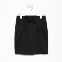 Юбка школьная для девочек, цвет чёрный, рост 140 см