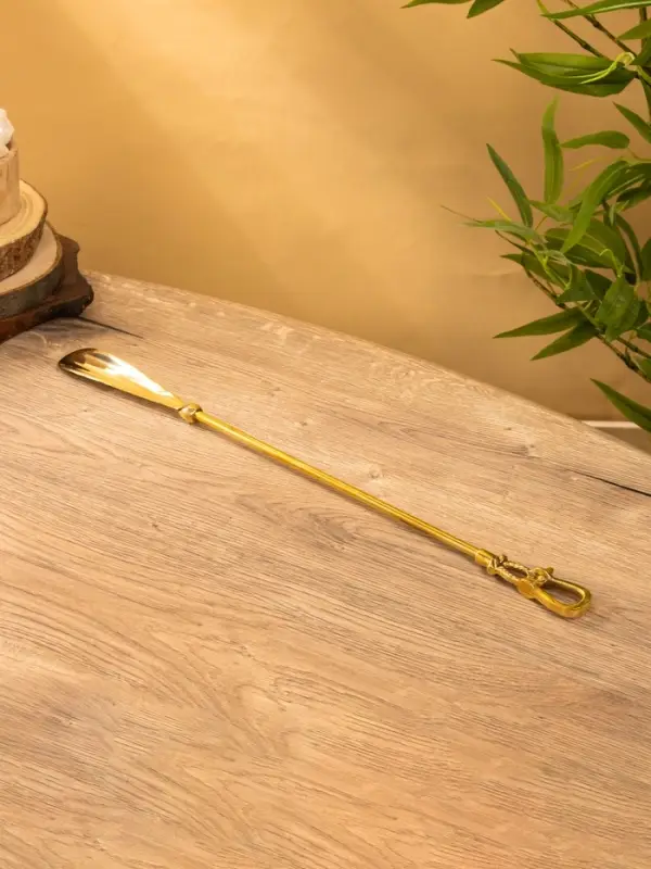 Ложка для обуви "Морская" 51 см, латунь