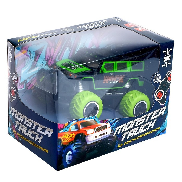 Джип радиоуправляемый &laquo;Граффити&raquo;, работает от батареек, цвет зелёный