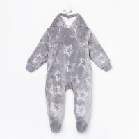 Комбинезон утеплённый «Звёздочка», цвет серый, рост 62 Комбинезон утеплённый «Звёздочка», цвет серый, рост 62