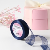 Лента капроновая &laquo;Горох&raquo;, 25 мм, 23 &plusmn; 1 м, цвет тёмно-синий