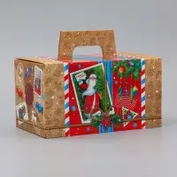 Коробка Новогодняя подарочная "Почта" 27 х 14,5 х 16 см