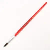 Кисть для рисования из волоса белка круглая № 4 (диаметр обоймы 4 мм; длина ворса 15 мм)