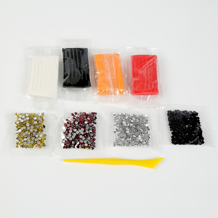 Новогодний набор для декора кружки полимерной глиной со стразами &laquo;Новый год! Пингвин в шапочке&raquo;