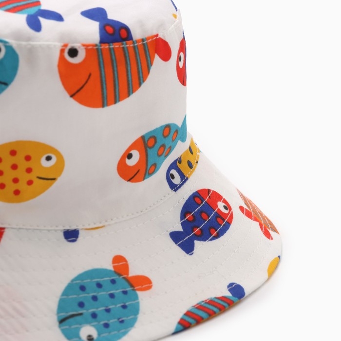 Панама детская KAFTAN "Рыбки" р.52 белый