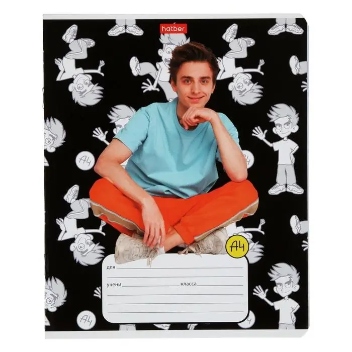 Тетрадь 12 листов в клетку Calligrata &laquo;Влад Бумага&raquo;, обложка мелованный картон, МИКС