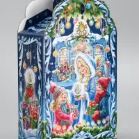 Подарочная коробка новогодняя &laquo;Новогодняя карусель&raquo;, фигурная, 160&times;75&times;260 см