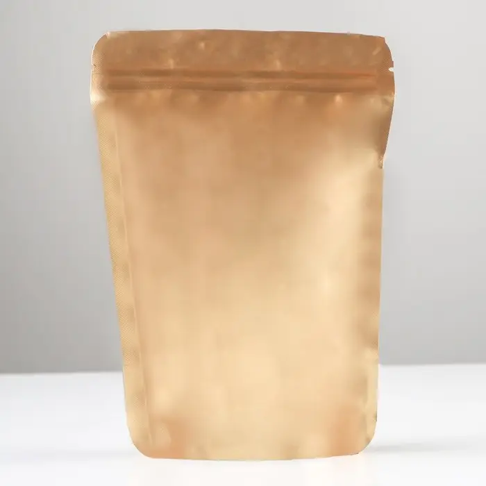 Пакет дой - пак, матовый, золотой, 14&times;20&times;4 см