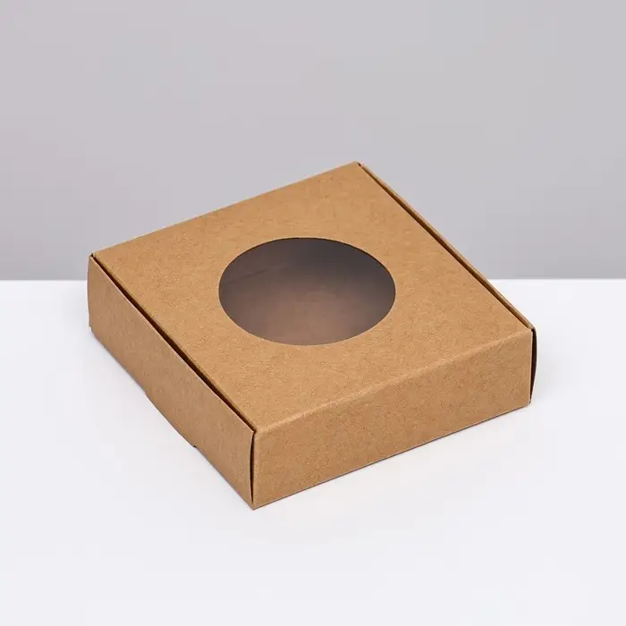 Коробочка самосборная, крафт, 10&times;10&times;3 см