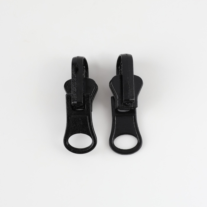 Бегунок автоматический реверсивный для молнии &laquo;Трактор&raquo;, №5, 10 шт, цвет чёрный