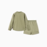 Костюм для мальчика (Рубашка и бермуды) MINAKU, цвет хаки, рост 122 см